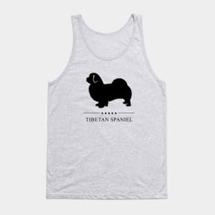 Tibetan Spaniel Black Silhouette Tank Top